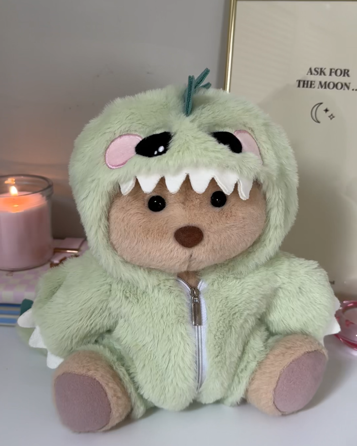 Rex the Roaring Dino Bear – gift for kids – BibuBears dino plush

