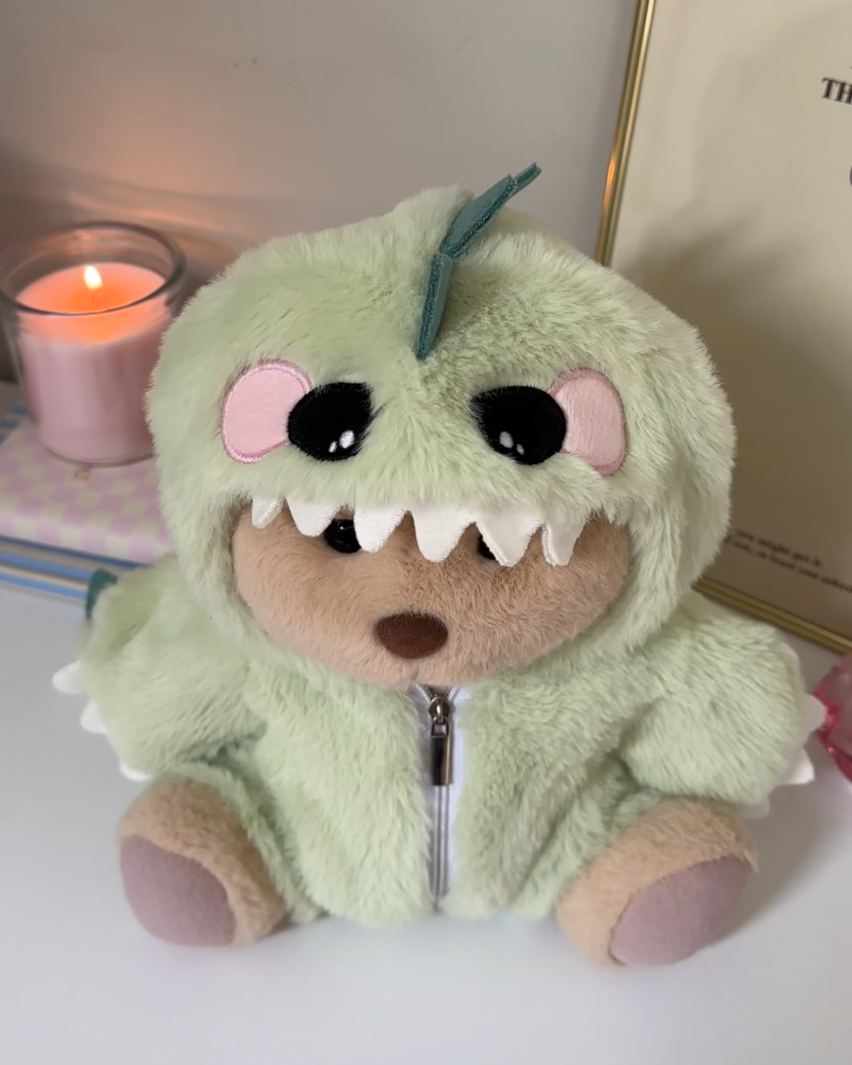 Rex dino bear – full view – BibuBears dinosaur teddy bear